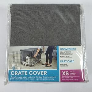 You & Me Dog Crate Cover For 1 & 2 Door Crates Roll Up Doors Fits XS Crates